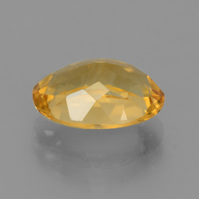 Citrine Gemstone in 11.9 x 9.2 mm Size for Sale, Citrine Stone in Deep Golden Orange Color