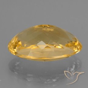 Citrine Gemstone in 18.6 x 13.6 mm Size for Sale, Citrine Stone in Bright Gold Color