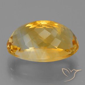 Citrine Gemstone in 16.8 x 11.2 mm Size for Sale, Citrine Stone in Golden Orange Color
