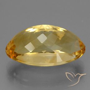 Citrine Gemstone in 19.5 x 12 mm Size for Sale, Citrine Stone in Dark Golden Color