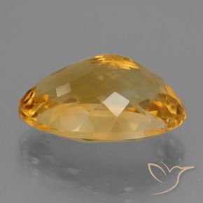 Citrine Gemstone in 18 x 13 mm (calibrated) Size for Sale, Citrine Stone in Deep Golden Orange Color