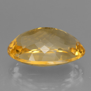 Citrine Gemstone in 18.7 x 13.4 mm Size for Sale, Citrine Stone in Deep Golden Orange Color