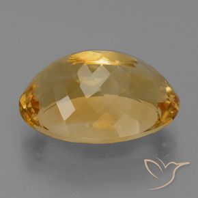 Citrine Gemstone in 18 x 12.3 mm Size for Sale, Citrine Stone in Deep Golden Orange Color