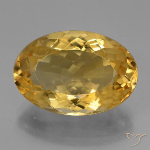 10.67ct Natural Medium Golden Citrine, Oval, VVS