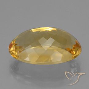 Citrine Gemstone in 18 x 12.3 mm Size for Sale, Citrine Stone in Medium Golden Color