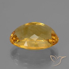 Citrine Gemstone in 17.2 x 12.9 mm Size for Sale, Citrine Stone in Deep Golden Orange Color