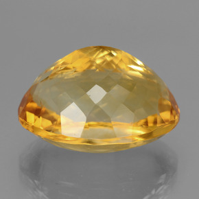 Citrine Gemstone in 19.1 x 14.1 mm Size for Sale, Citrine Stone in Deep Golden Orange Color