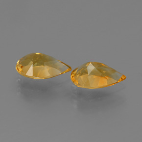 Citrine Gemstones in 9 x 6 mm (calibrated) Size for Sale, Citrine Stones in Deep Orange-Gold Color