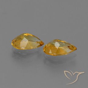 Citrine Gemstones in 9 x 6 mm (calibrated) Size for Sale, Citrine Stones in Deep Golden Orange Color