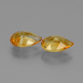 Citrine Gemstones in 9 x 6 mm (calibrated) Size for Sale, Citrine Stones in Dark Orange-Gold Color