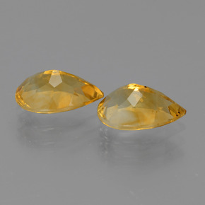 Citrine Gemstones in 9 x 6 mm (calibrated) Size for Sale, Citrine Stones in Deep Orange-Gold Color