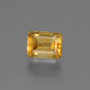 1.6ct Octagon Step Cut Yellow Golden Citrine Gem for sale 1.6ct Octagon Step Cut Yellow Golden Citrine Gem (ID: 446689)