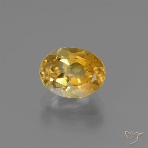 Orange-Gold Цитрин Камень - 1.3ct Фасетный Овал (ID: 447027)