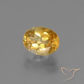 1.33 ct Golden Citrine Stone, Natural Citrine in Oval Facet Shape for Sale
