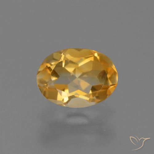 Medium Orange Цитрин Камень - 1ct Фасетный Овал (ID: 447070)