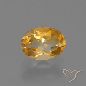 1.00 ct Golden Citrine Stone, Natural Citrine in Oval Facet Shape for Sale