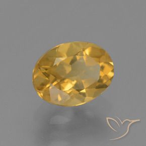 1.15 ct Golden Citrine Stone, Natural Citrine in Oval Facet Shape for Sale