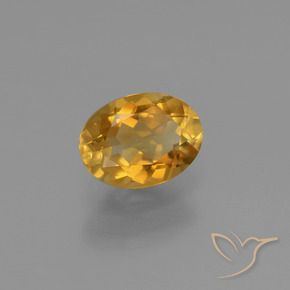 1.05 ct Golden Citrine Stone, Natural Citrine in Oval Facet Shape for Sale