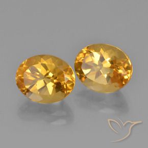 5.50 ctw Golden Citrine Stones, Natural Citrine in Oval Facet Shape for Sale