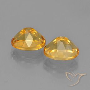 Citrine Gemstones in 10 x 8 mm (calibrated) Size for Sale, Citrine Stones in Dark Golden Color