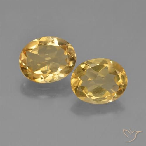 4.11 ct Yellow Citrine, 10 x 8 mm Oval Cut From Brazil, Photo A