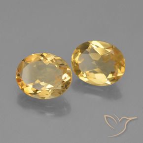 4.11 ctw Golden Citrine Stones, Natural Citrine in Oval Facet Shape for Sale