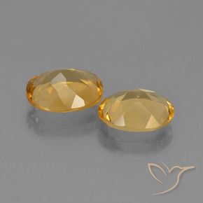 Citrine Gemstones in 10 x 8 mm (calibrated) Size for Sale, Citrine Stones in Golden Orange Color
