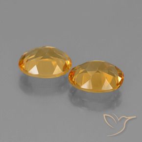 Citrine Gemstones in 10 x 8 mm (calibrated) Size for Sale, Citrine Stones in Deep Gold Color