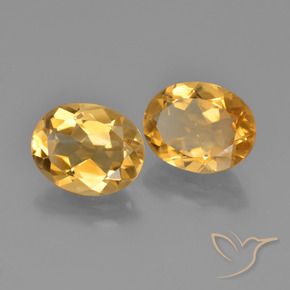 4.46 ctw Golden Citrine Stones, Natural Citrine in Oval Facet Shape for Sale