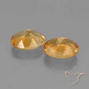 Citrine Gemstones in 10 x 8 mm (calibrated) Size for Sale, Citrine Stones in Medium-Dark Golden Color