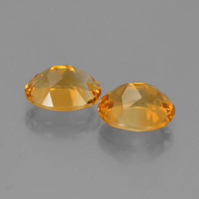 Citrine Gemstones in 10 x 8 mm (calibrated) Size for Sale, Citrine Stones in Medium Orange Color