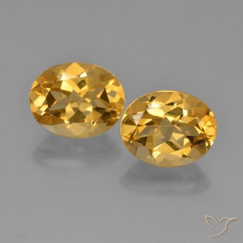 4.84ctw Natural Medium-Dark Golden Citrine, Oval, VVS-VS