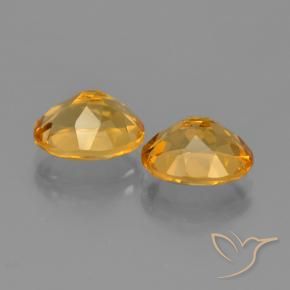 Citrine Gemstones in 10 x 8 mm (calibrated) Size for Sale, Citrine Stones in Medium-Dark Golden Color