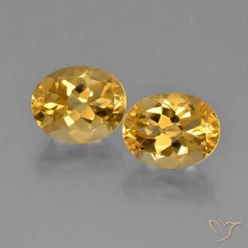 Deep Golden Orange Citrine Gem - 2.3ct Oval Facet (ID: 449607)