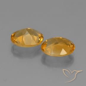 Citrine Gemstones in 10 x 8 mm (calibrated) Size for Sale, Citrine Stones in Orange-Gold Color