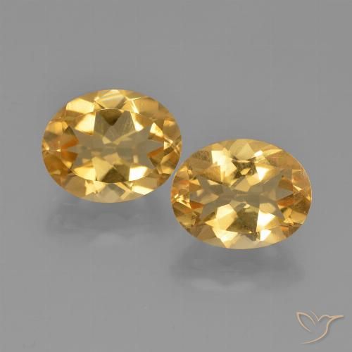 4.80ctw Natural Medium-Dark Golden Citrine, Oval, VS