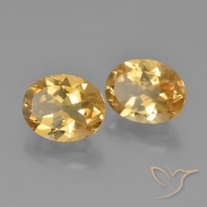 4.80 ctw Golden Citrine Stones, Natural Citrine in Oval Facet Shape for Sale