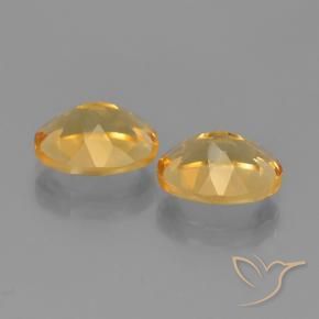 Citrine Gemstones in 10 x 8 mm (calibrated) Size for Sale, Citrine Stones in Medium-Dark Golden Color