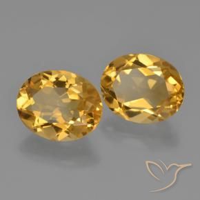 4.96 ctw Golden Citrine Stones, Natural Citrine in Oval Facet Shape for Sale