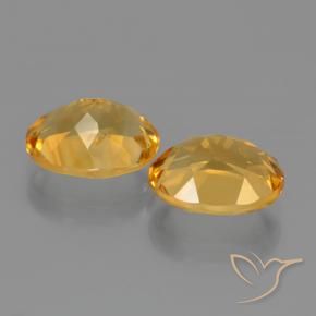 Citrine Gemstones in 10 x 8 mm (calibrated) Size for Sale, Citrine Stones in Dark Golden Color