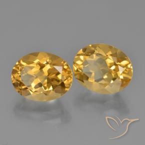 4.90 ctw Golden Citrine Stones, Natural Citrine in Oval Facet Shape for Sale