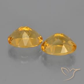 Citrine Gemstones in 10 x 8 mm (calibrated) Size for Sale, Citrine Stones in Deep Golden Orange Color