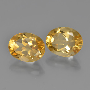 4.65 ctw Golden Citrine Stones, Natural Citrine in Oval Facet Shape for Sale