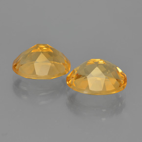 Citrine Gemstones in 9.8 x 7.7 mm Size for Sale, Citrine Stones in Deep Golden Orange Color