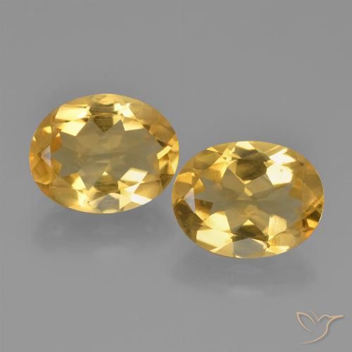 4.14 ct Yellow Citrine, 9.9 x 7.9 mm Oval Cut From Brazil, Photo A