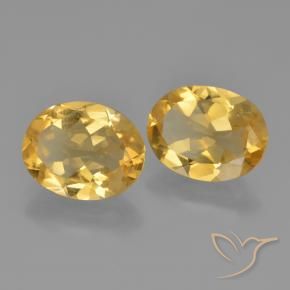 4.14 ctw Golden Citrine Stones, Natural Citrine in Oval Facet Shape for Sale
