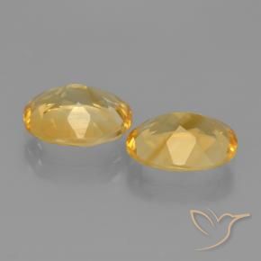 Citrine Gemstones in 10 x 8 mm (calibrated) Size for Sale, Citrine Stones in Medium-Dark Golden Color