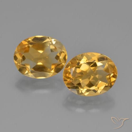 4.26ctw Natural Deep Golden Orange Citrine, Oval, VVS-VS