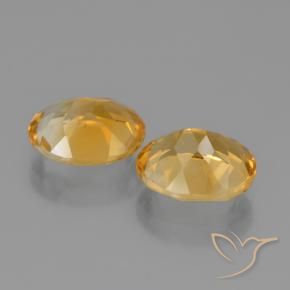 Citrine Gemstones in 10 x 8 mm (calibrated) Size for Sale, Citrine Stones in Deep Golden Orange Color