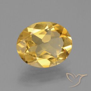 1.84 ct Golden Citrine Stone, Natural Citrine in Oval Facet Shape for Sale